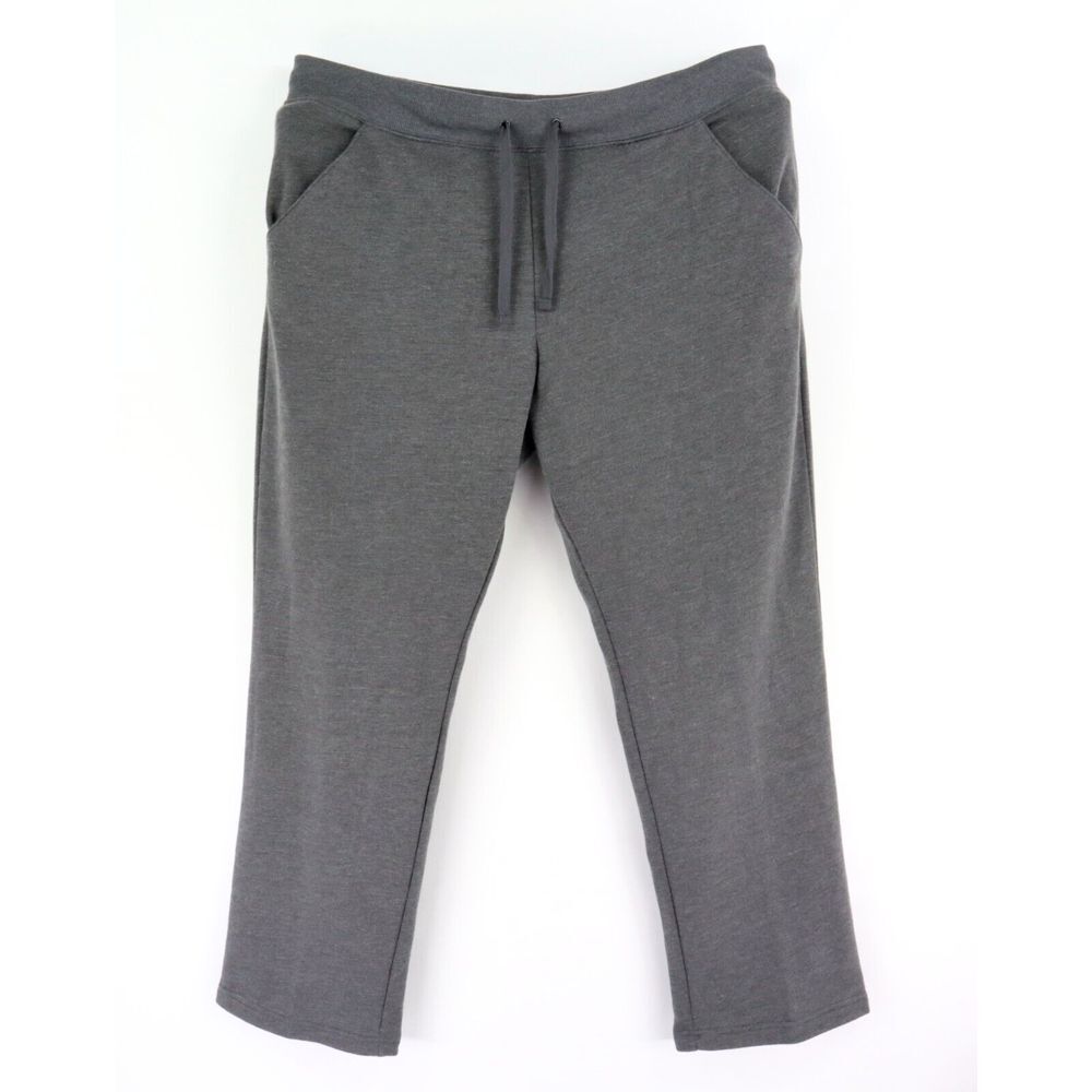 St. John's Bay Fleece Sweatpants Mens Size 2XL Gray Pockets Drawstring Soft